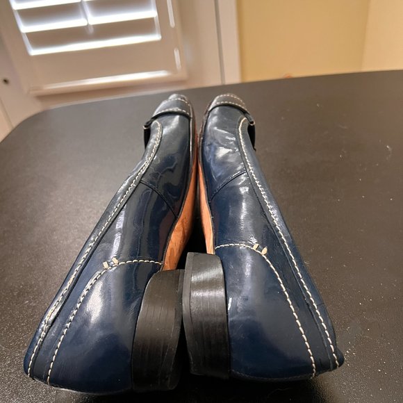 Ruby & bloom size 8 navy leather flats - Picture 3 of 12